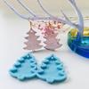 DIY Милые Рождественские Серьги-Елочки Силиконовая Форма Серьги-Капли Пусеты Подвески Форма для Заливки УФ-Кристальная Смола Эпоксидная Форма