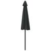 Półparasol Balkonowy, Aluminiowy Słupek, Czarny, 270X135X245 Cm