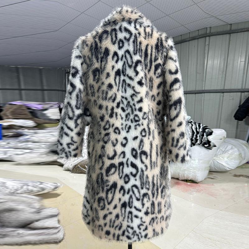 Женская шуба из искусственного меха гепарда с капюшоном, пушистая сексуальная длинная верхняя одежда с поясом для свадебных вечерних офисов
