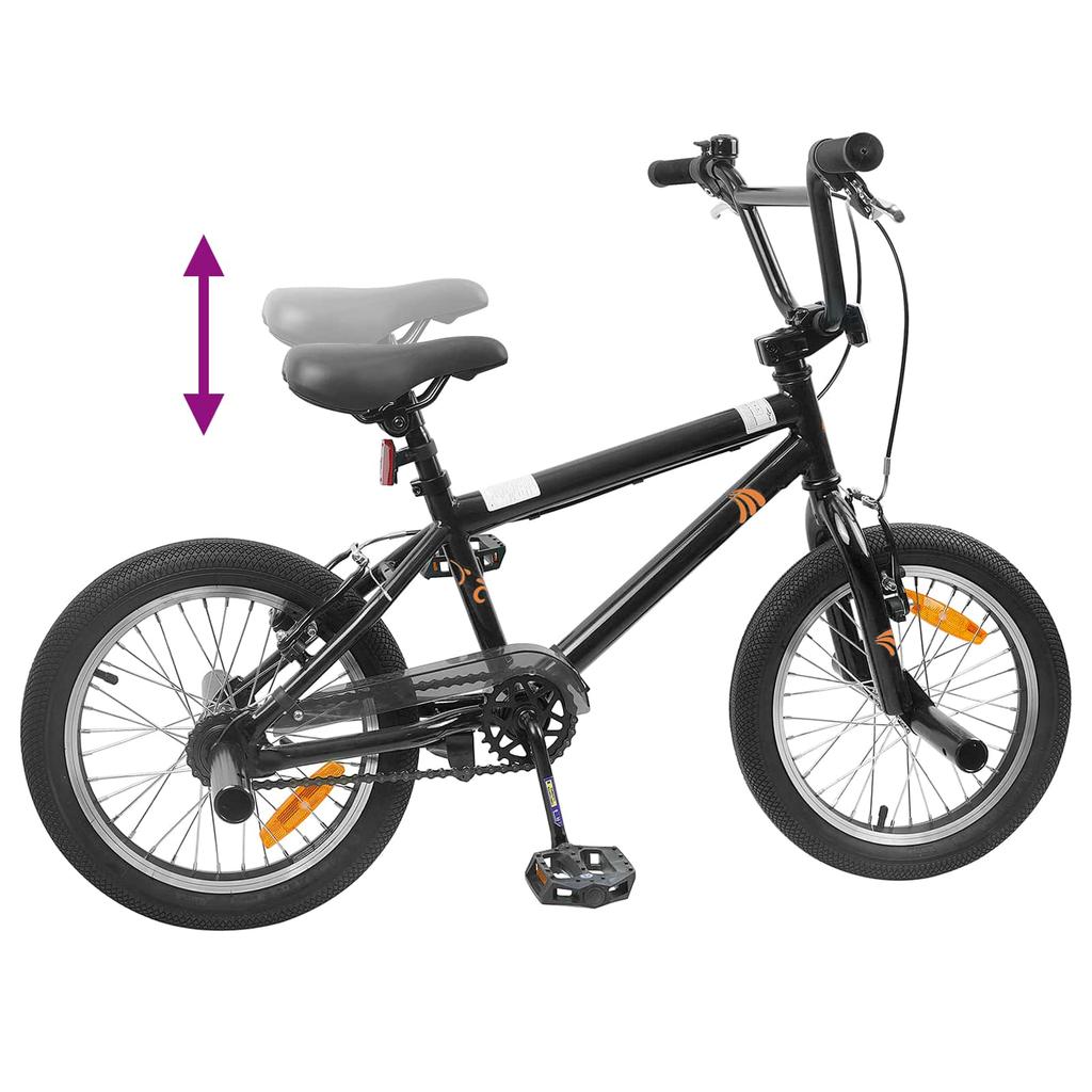 BMX Bike 16 Inch for 5 8 Years Old Black