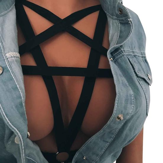 Portable Bandage Bra Enticing Clothing Pentagram