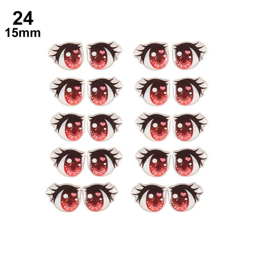 Toys DIY Doll Accessories Love Cute Sticker Face Organ Paster Clay Decals Cartoon Eyes Stickers