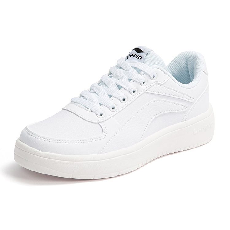 Li-Ning Comfortable Casual Non-Slip Wear-Resistant Low-Top Skate Shoes Women Sneaker White AGCR470-2
