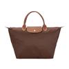 New Le Pliage Polyamide Canvas With Leather Trim Dumpling Bag Handbag Medium Women's Ebony 1623089P81