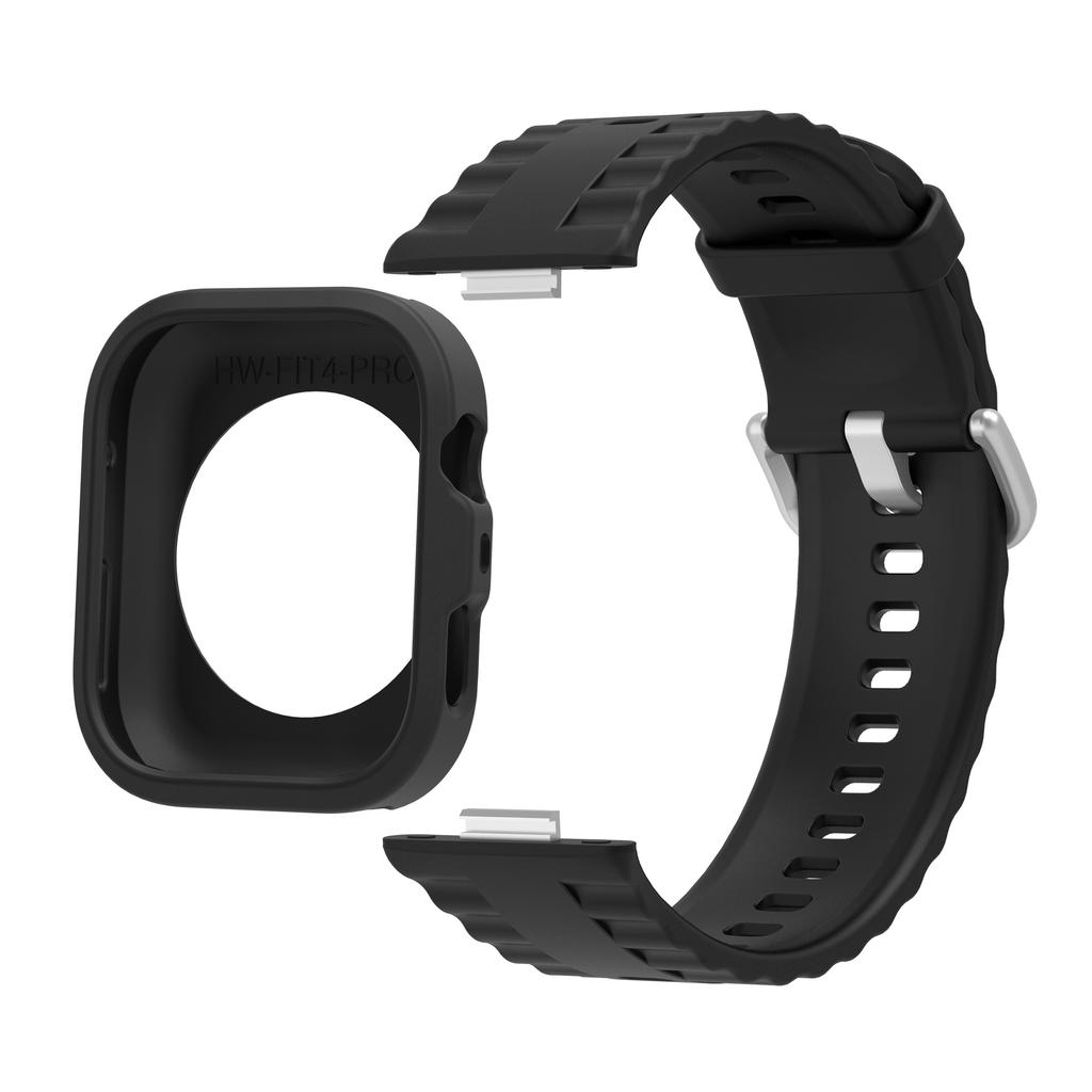 Силиконовый чехол+ремешок для Huawei Watch Fit 4 Pro Удобный Комфортный Дышащий ремешок