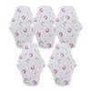 5 Packs Bamboo Charcoal Cloth Menstrual Pad Washable Waterproof Soft Cloth Menstrual Pad for Heavy