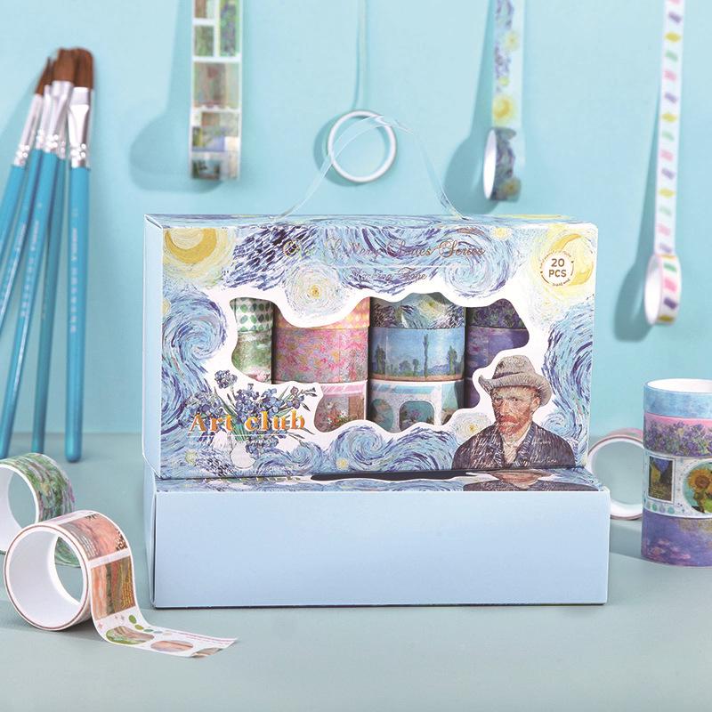 Artistic Unicorn & Animal Sticker Gift Box: 20 Rolls for DIY Kids' Handbooks