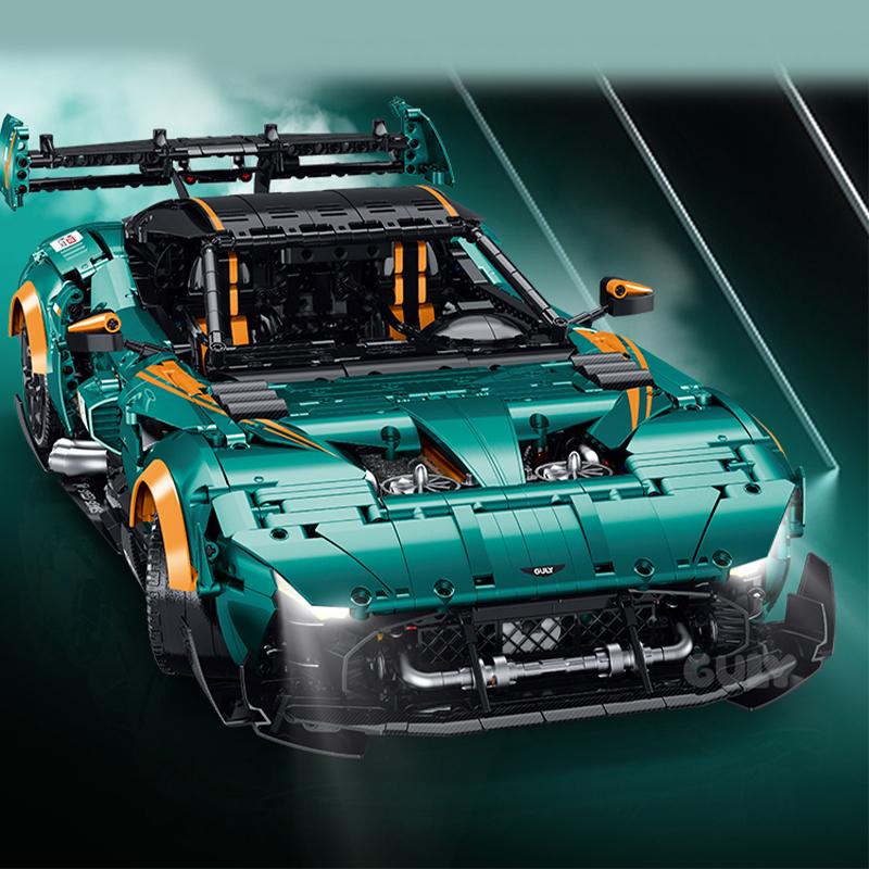 GULY 10647 Креативный MOC Технология 1:8 Суперкаров Строительные Блоки Модель Автомобиля 3794 детали Гоночный Автомобиль Кирпичики Конструктор для Взрослых Подарок