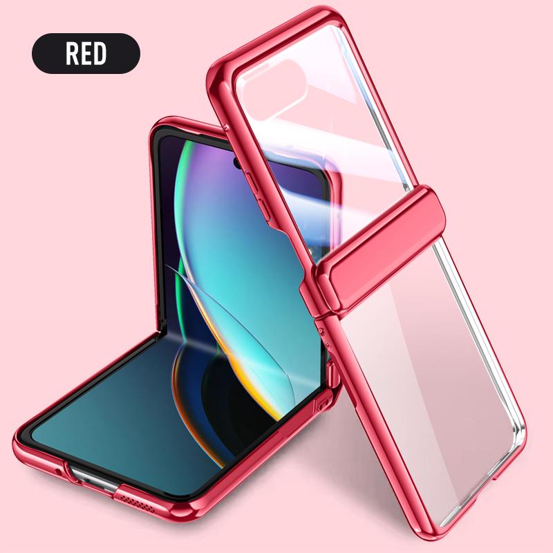Для MOTO Razr 40 Ultra Покрытый шарнирный автоматический пружинный 360° Полная защита от падений с закаленным стеклом Передняя пленка Чехол для телефона