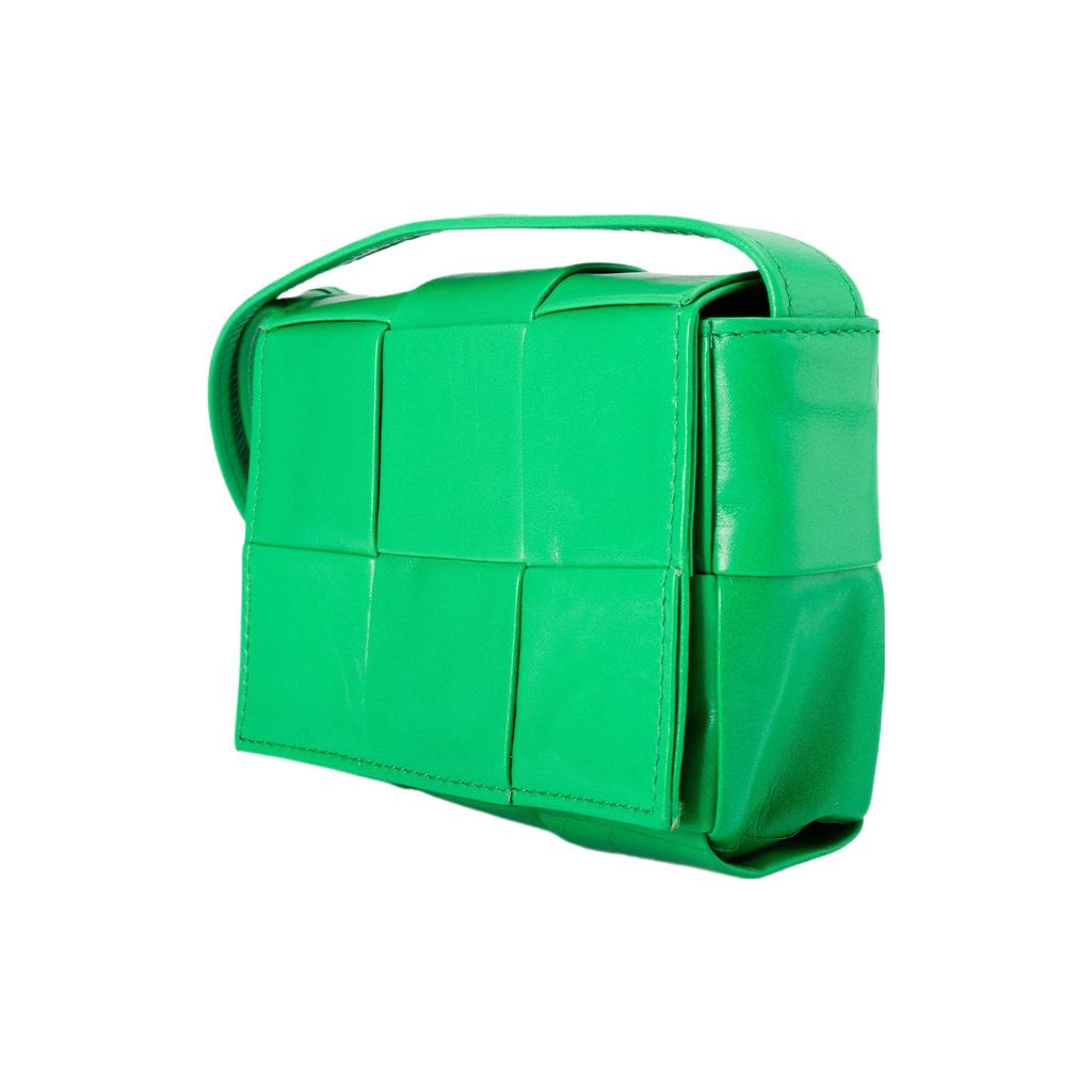 Bottega Veneta Mini Cassette Bag Parakeet/Silver Men Shoulder_bags Green 667048-VCQ72-3724