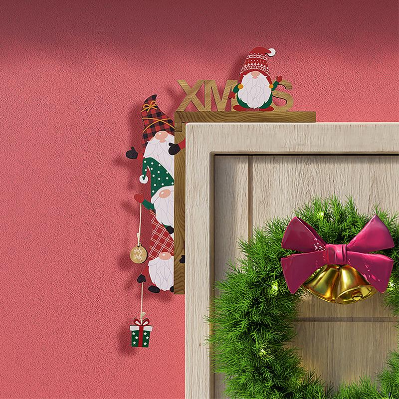 1 шт. Украшение дверной рамы, рождественское украшение, знак, декор, Санта, угол стола, стиль гнома