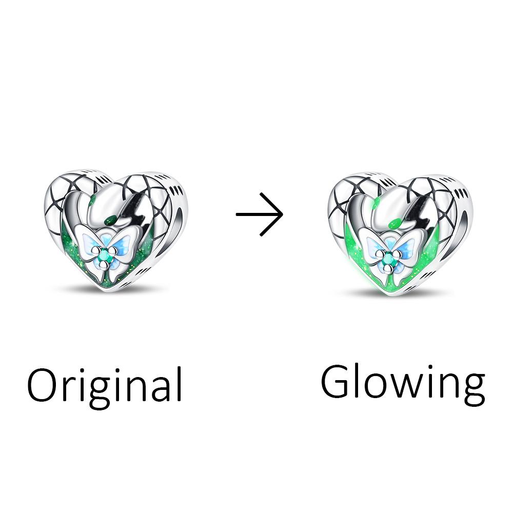 Custom Engraved Glow Pendant Charm Fine Fashion Jewelry Designer Dangle for Bracelet Women Party Gift
