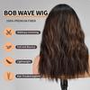 Curly Bob Wig with Bangs Short Wavy Wigs for Women Bob Style Synthetic Heat Resistant Bob Wigs