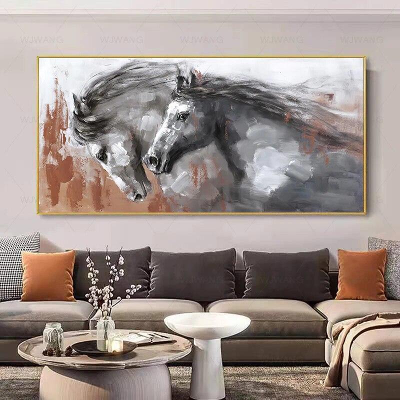 Modern HD Abstract Running Horse Canvas Painting Wall Art Picture Canvas Poster and Prints For Living Room Home Decor No Frame
