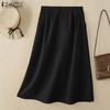 ZANZEA Women Casual Elastic Waist Loose Summer Skirts