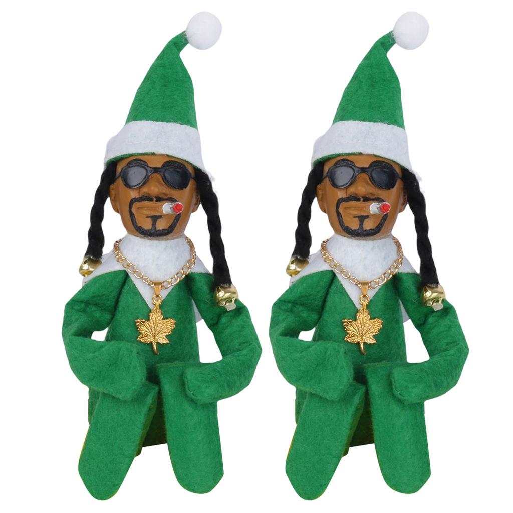 1/2pcs Snoop On A Stoop Christmas Elf Doll 2025 Christmas Decorations Festive Atmosphere Doll Ornament New Year Xmas Gift