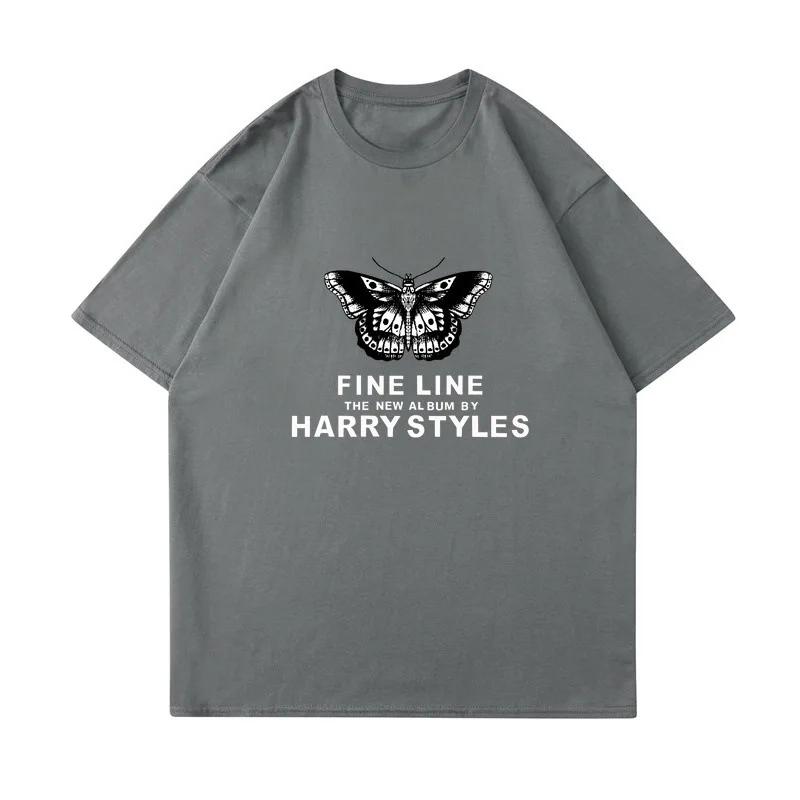 Harry Styles Womens Butterfly Printed Tshirt Summer Fashion Cotton Casual Top Womens Y2K Retro Street Tshirt Clothing Top
