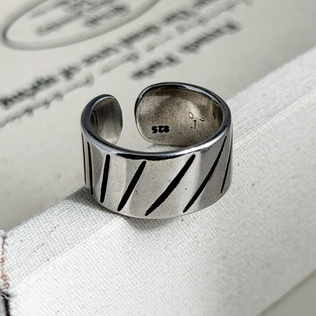 Xiaomi BF CLUB 925 Sterling Silver Ring For Women Jewelry Retro Black Stone Open Vintage Handmade Ring Allergy For Party Birthday Gift