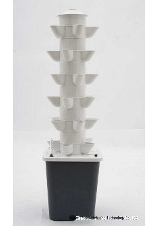 Hydroponic Tower for Soil-less Vegetable Cultivation: 30, 35, 40, 45 Hole Options