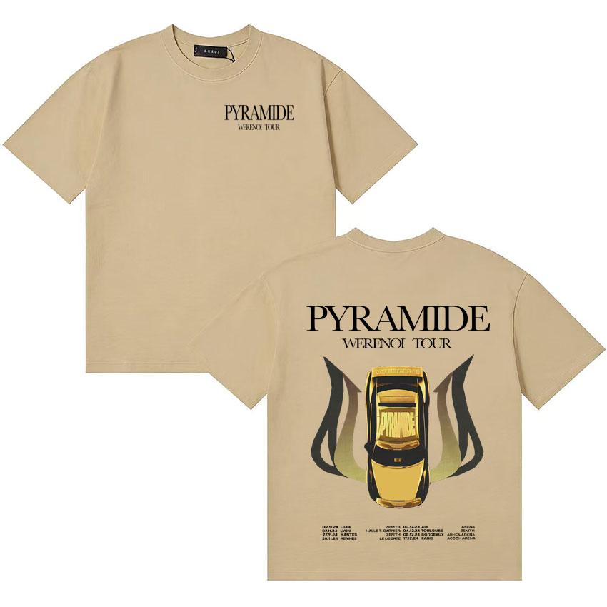 Rapper Werenoi Tour Pyramide Album Summer Harajuku Oversized Print Tshirts Unisexs Womens Retro Comfort Short Sleeve Clothes Unisex
