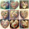Diy Diamond Painting Heart Flower Home Decor Full Square Round Embroidery Mosaic Fantasy Landscape Wall Art