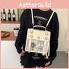 Japanese Solid Style Color Backpack Outdoor Large Capacity Transparent Itabag