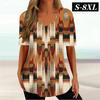 S-8XL Большие футболки для женщин с коротким рукавом, футболки, повседневные полосатые графические женские футболки с V-образным вырезом, летняя винтажная одежда
