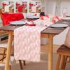 Thickened Plush Love Tablecloth Fuzzy Dining Table Runner Valentine's Table Flag  Home Decor