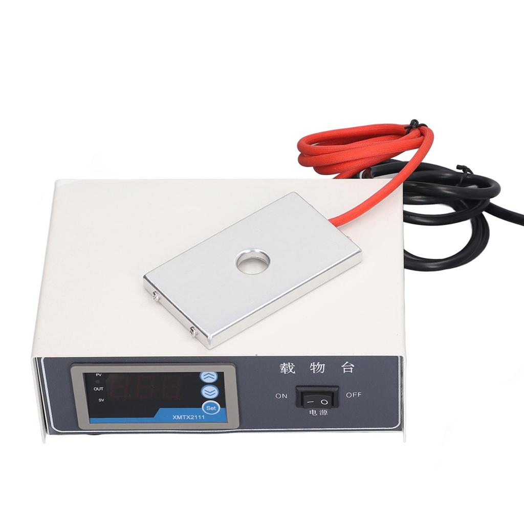 Микроскопический столик с контролем температуры 75 Вт, цифровой дисплей, постоянная температура, подогреватель слайдов