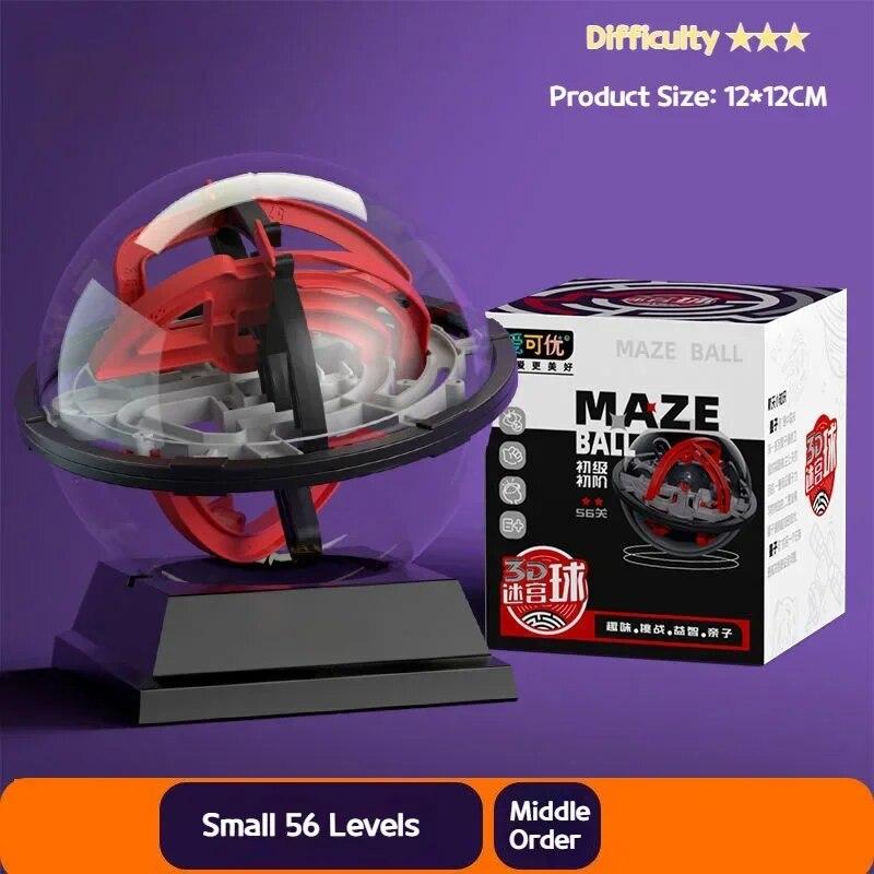 Волшебный 3D интеллект-лабиринт-головоломка с мячом, мозговые игры, 299 испытаний, лабиринт с препятствиями, игра с мячом с образовательным подарком для детей и взрослых