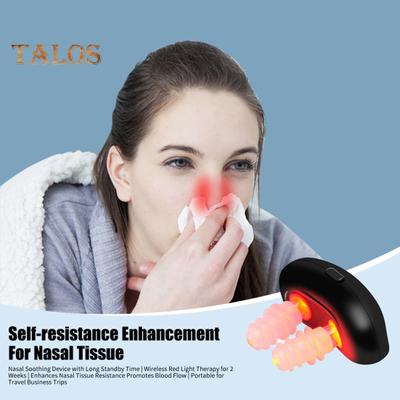 Устройство для терапии носа красным светом, облегчающее симптомы ринита, успокаивающее, USB-перезаряжаемое, портативное, дорожный инфракрасный прибор для успокоения носа