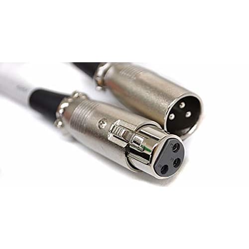 CLASSIC PRO MIX010 White XLR (Male) to XLR (Female) Microphone Cable, 1m, for Canon XLR