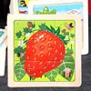 11x11 см Детские Монтессори игрушки Деревянная головоломка Мультяшное животное Фрукт Транспортное средство 3D пазл Игра Обучающие пазлы Для детей