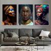 African Woman Portrait African Girl Graffiti Painting Canvas Print Painting Color Wall Art Poster Modern Living Room Home Decor No Frame