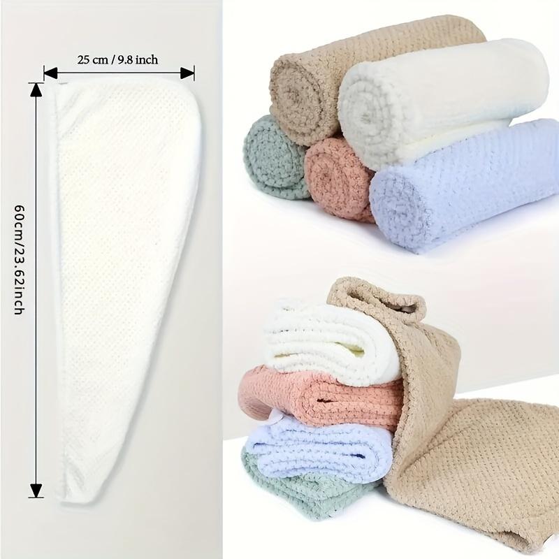 Ultra Soft Microfiber Towel - Fast Drying, Super Absorbent Wrap for Women & Girls, Gentle Care for Curly or Damaged Hair, Solid Bathroom Accessory