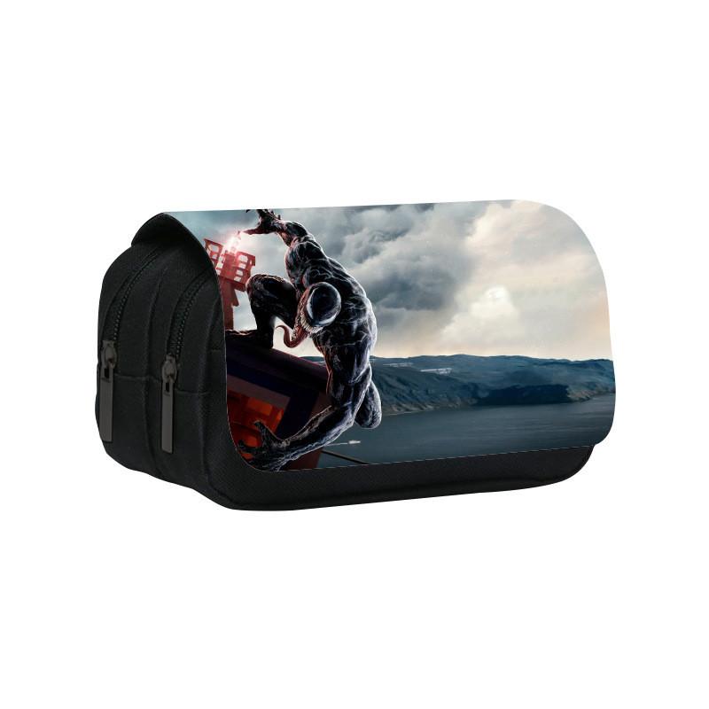 Marvel Venom Print Double Layer Stationery Storage Bag For Middle School Students