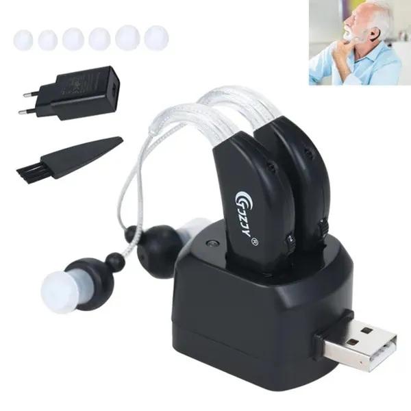 1 Pair Hearing Amplifier Rechargeable Hearing Aids for Seniors Personal Sound Amplifier Adults Hearing Assist Devices with Charging Base
