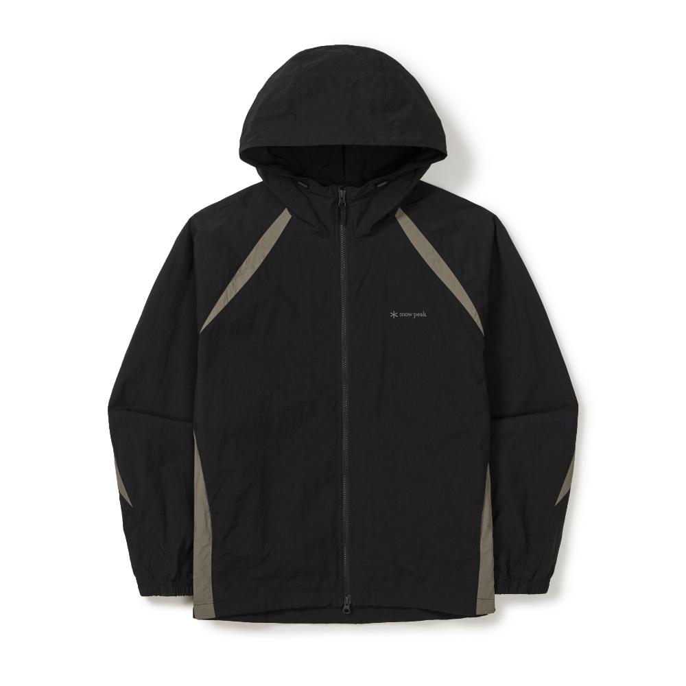 [Snowpeak] Lightweight Taslan Color Block Hooded Windbreaker Dark Charcoal (S26SULWB56)