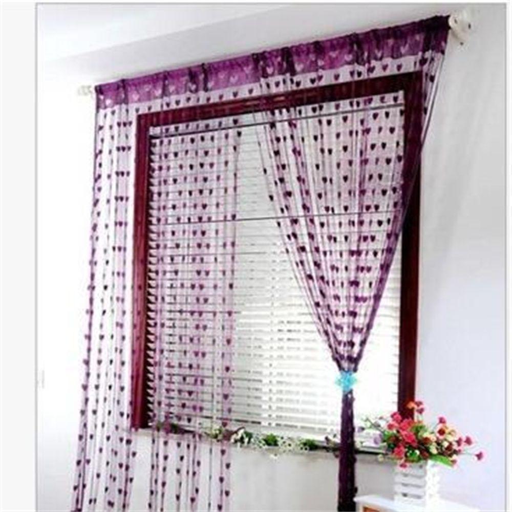 Romantic Living Room Heart-shaped Cord Curtain Door And Window Curtain Tassel Line Curtain