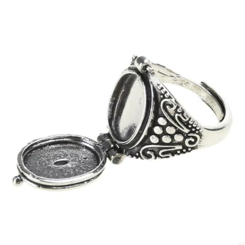 Secret Compartment Gawu Box Ring Adjustable Opening Ring Unique Openable Finger Ring Jewelry Gift