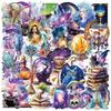 50PCS Cartoon Magic World PET Sticker Aesthetic Transparent Decoration Scrapbooking DIY Hand Accounting Supplies