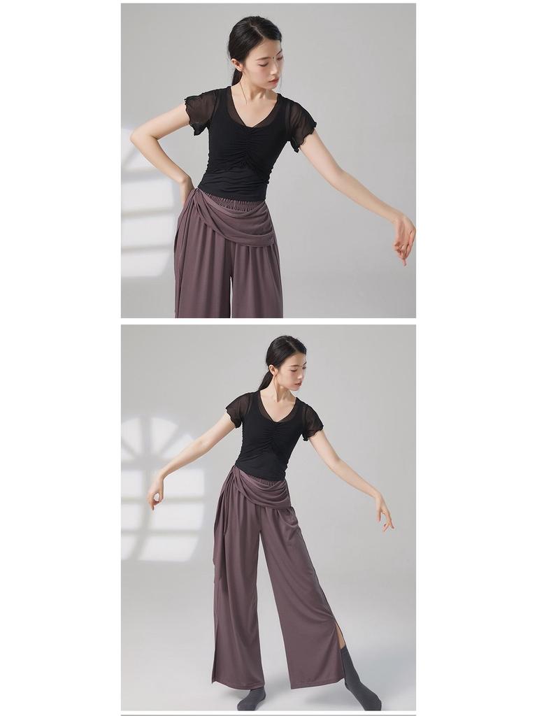 Женский топ с коротким рукавом для современного танца