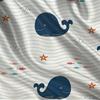 Cute Whale Fish Starfish Striped Cotton Short Sleeve Tee Soft & Breathable,Ideal for Daily Casual & Weekend Vacation