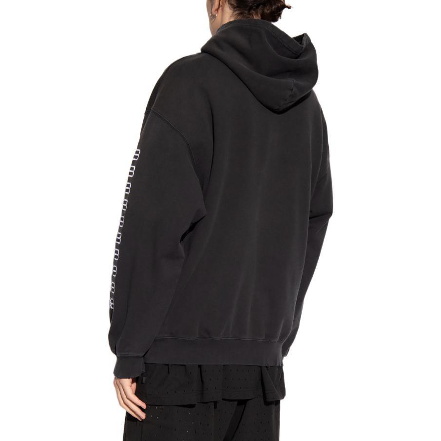 Balenciaga BB Paris Icon Medium Fit Hoodie 'Black White' Men's 570811TMVG69034