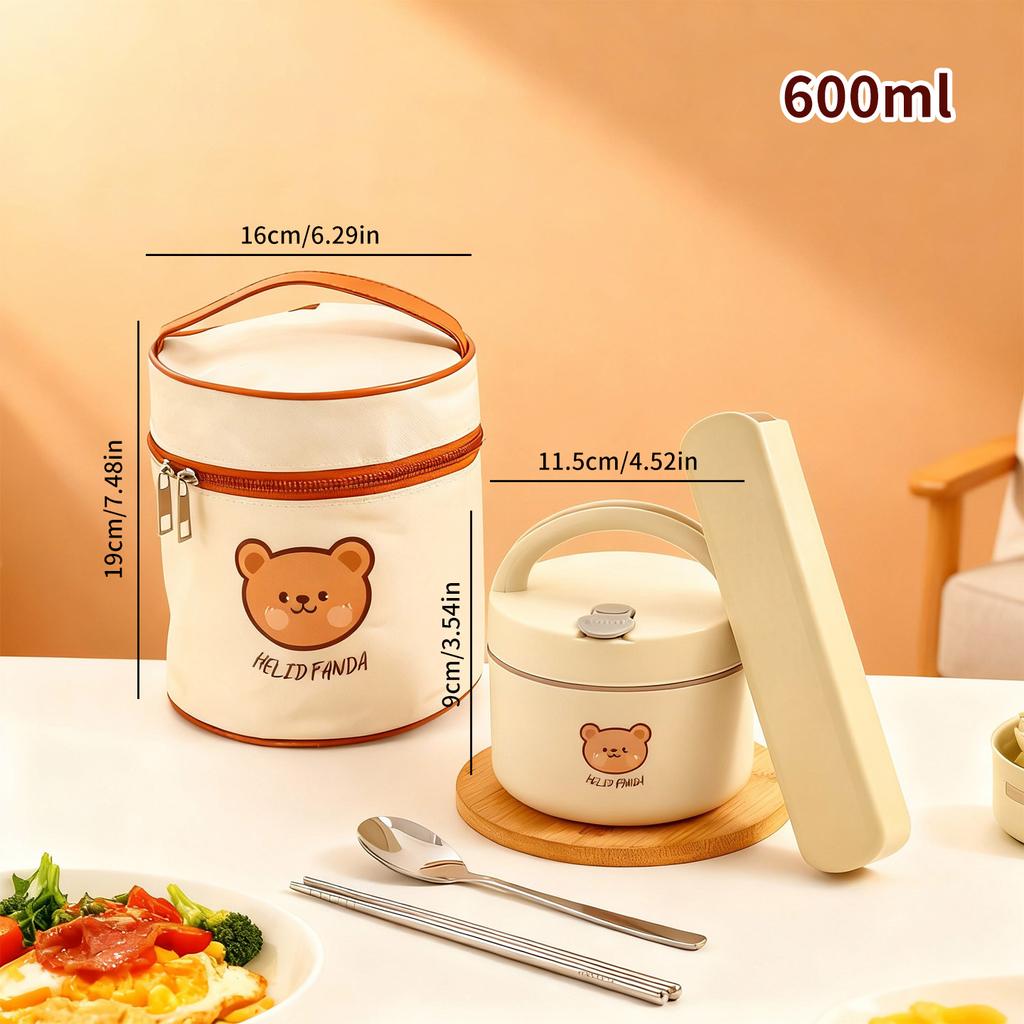 Portable Thermal Bento Lunch Box For Kids Students Microwave Safe Leak-proof 316 Stainless Steel Insulated Lunch Food Container