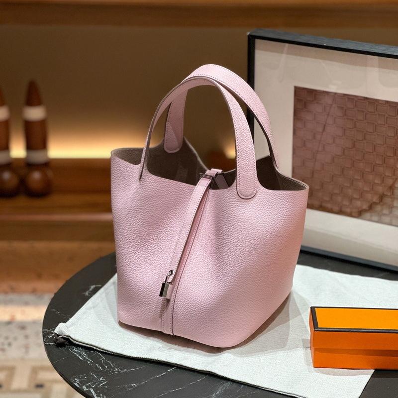 Новая женская сумка из натуральной кожи, кожа TOGO, кожа 1822 см, корзина для овощей, ручная сумка-ведро, Cross Border