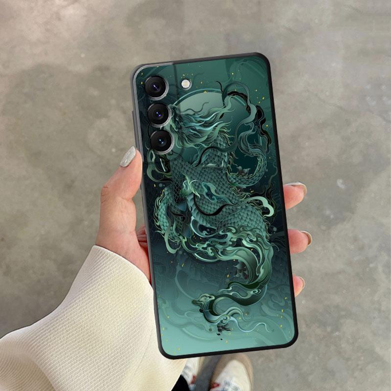 Модный чехол с китайским тигром и драконом для Samsung Galaxy S22 Plus S8 S7 S10e S20 Fe S10 S9 S21 S23 Ultra 5g, силиконовый чехол Funda