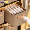 Home Use Drawer Style Wardrobe Long Rectangle Partitioned Ioan Storage Box Foldable Organizer Box For Clothes Pants
