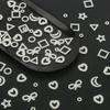 Абс-пластик полые жемчужины геометрические фигуры своими руками для изготовления ювелирных изделий свободные бусины белого цвета сердце звезда цветок 40 шт./упак. подвески бусины для украшения ногтей