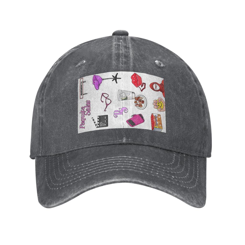 Paquita Salas Stuff Denim Fabric Cap Casual Baseball Caps Adjustable Hat Summer Unisex Baseball Hats